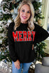 Corded Textured Graphic Print Long Sleeve Pullover Top