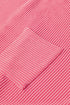 Corded Textured Solid Ribbed Long Sleeve Top