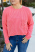 Corded Textured Solid Ribbed Long Sleeve Top