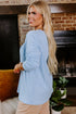 Corded Textured Solid Ribbed Long Sleeve Top