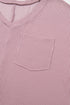 Corded Textured V Neck Drop Shoulder Plus Size Tee