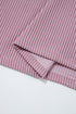 Corded Textured V Neck Drop Shoulder Plus Size Tee