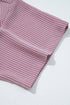 Corded Textured V Neck Drop Shoulder Plus Size Tee