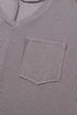 Corded Textured V Neck Drop Shoulder Plus Size Tee