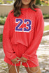 Corded Twisted Rib Number Print Long Sleeve Graphic Set