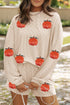 Corded Twisted Rib Sequin Pumpkin Patched Graphic Set
