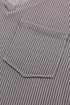 Corded V Neck Short Sleeve Loose Fit Pocket Tee