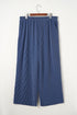 Corded V Neck Tee And Wide Leg Loungewear