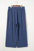 Corded V Neck Tee And Wide Leg Loungewear