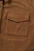 Corduroy Button Front Collared Western A Line Mini Dress