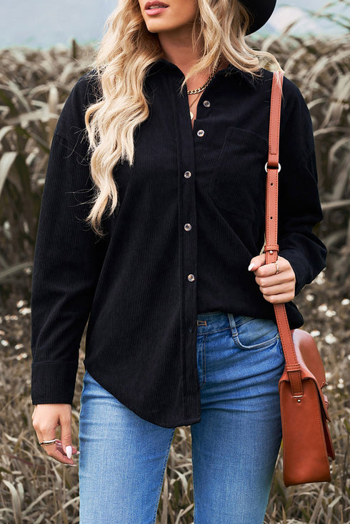 Corduroy Button Pocket Shirt