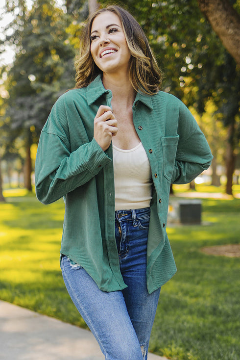 Corduroy Button Pocket Shirt
