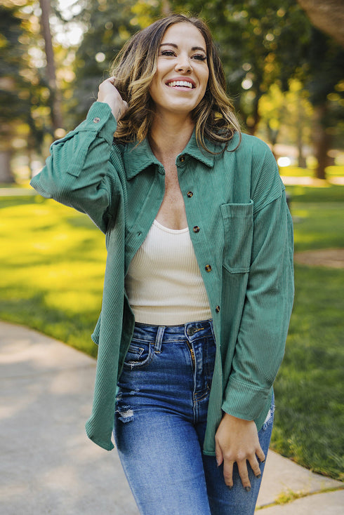 Corduroy Button Pocket Shirt