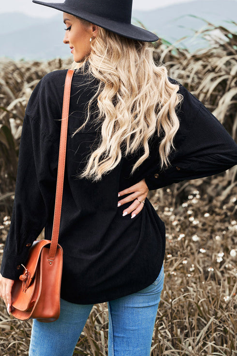 Corduroy Button Pocket Shirt