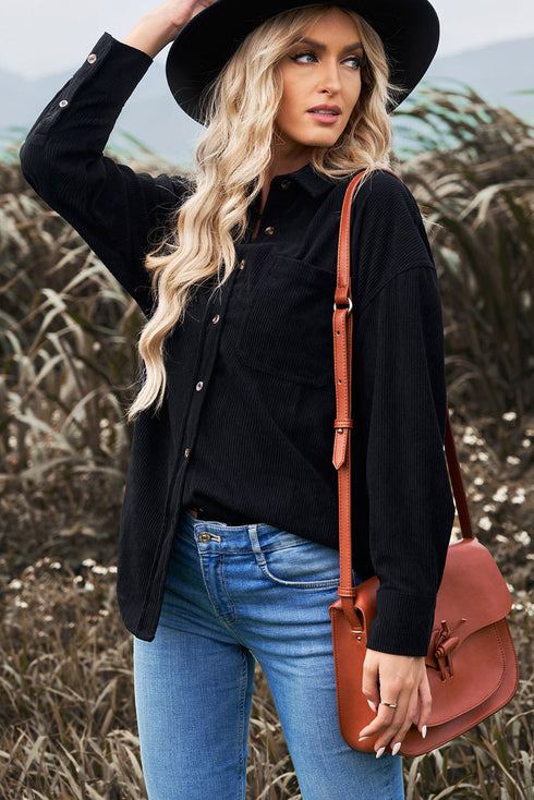 Corduroy Button Pocket Shirt