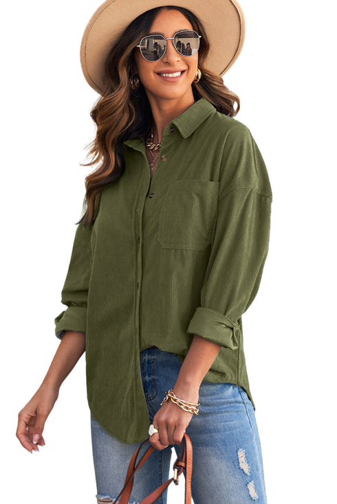 Corduroy Button Pocket Shirt