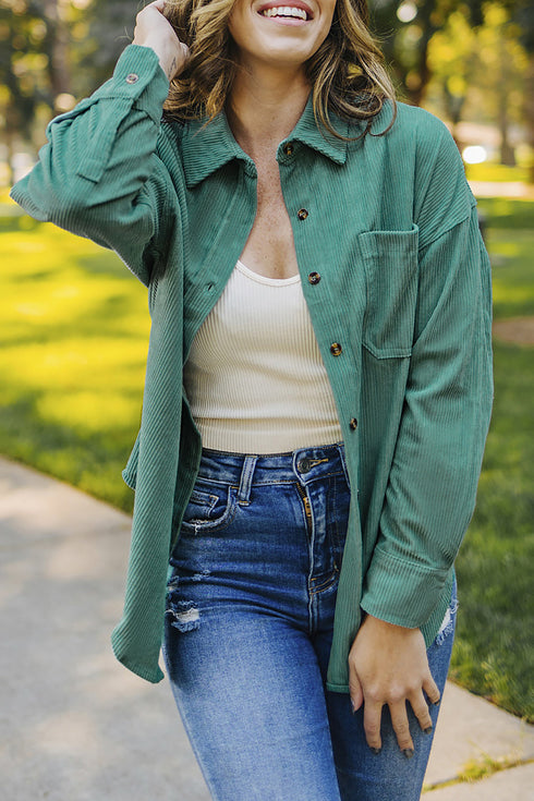 Corduroy Button Pocket Shirt