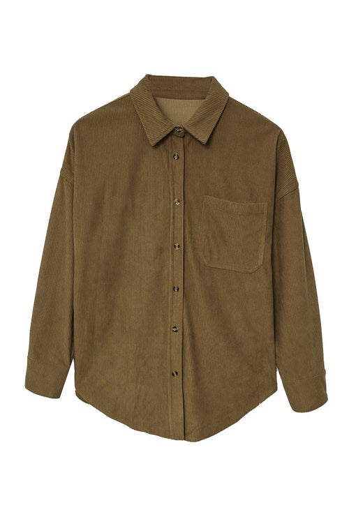 Corduroy Button Pocket Shirt