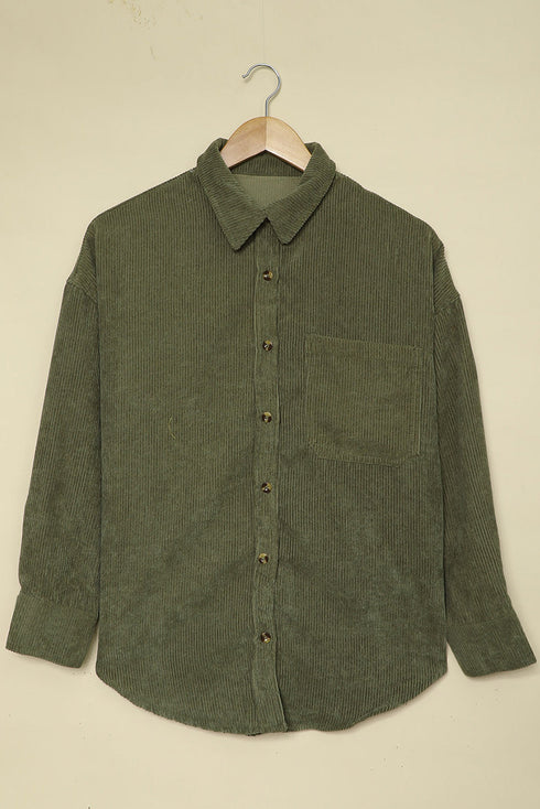 Corduroy Button Pocket Shirt