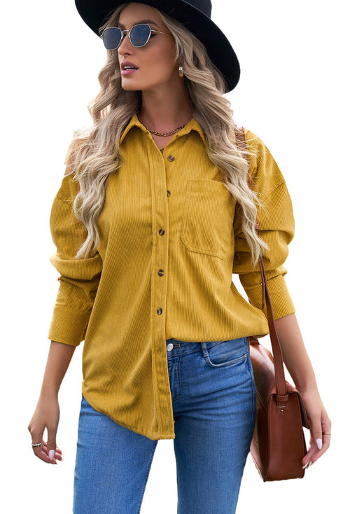 Corduroy Button Pocket Shirt