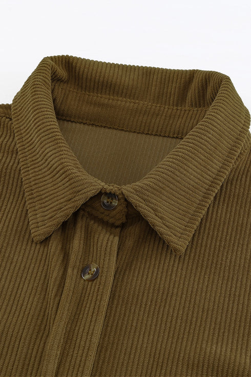 Corduroy Button Pocket Shirt