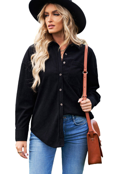 Corduroy Button Pocket Shirt