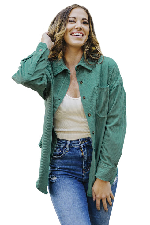Corduroy Button Pocket Shirt
