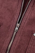 Corduroy Collar Zipped Front Patchwork Denim Jacket
