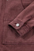 Corduroy Collar Zipped Front Patchwork Denim Jacket