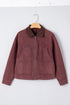 Corduroy Collar Zipped Front Patchwork Denim Jacket