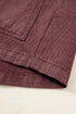 Corduroy Collar Zipped Front Patchwork Denim Jacket