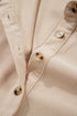 Corduroy Collared Half Button Long Sleeve Mini Dress