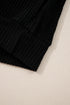 Corduroy Drop Shoulder Stand Neck Bodycon Two Piece Dress