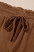 Corduroy Elastic Waist Drawstring Utility Cargo Pants