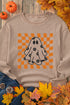 Corduroy Ghost Graphic Crew Neck Oversized Pullover