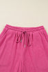 Corduroy Half Button Pullover Wide Leg Pant Set
