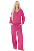 Corduroy Half Button Pullover Wide Leg Pant Set