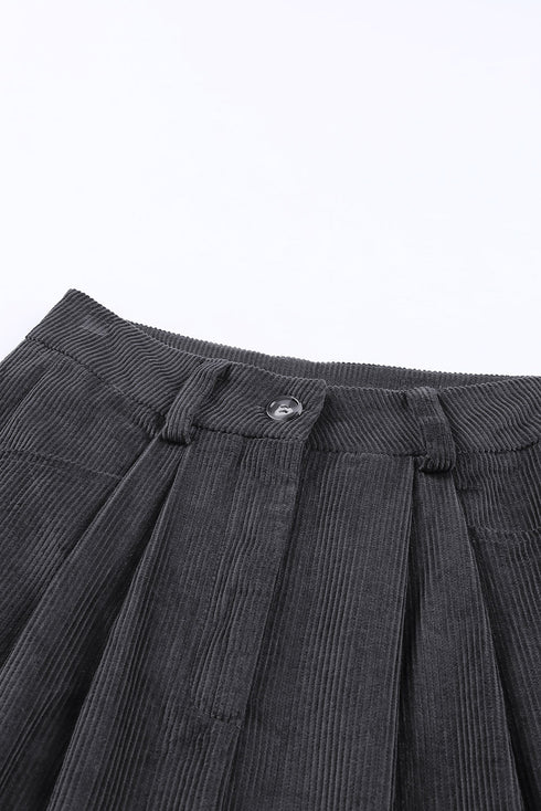 Corduroy High Waist Straight Leg Pants