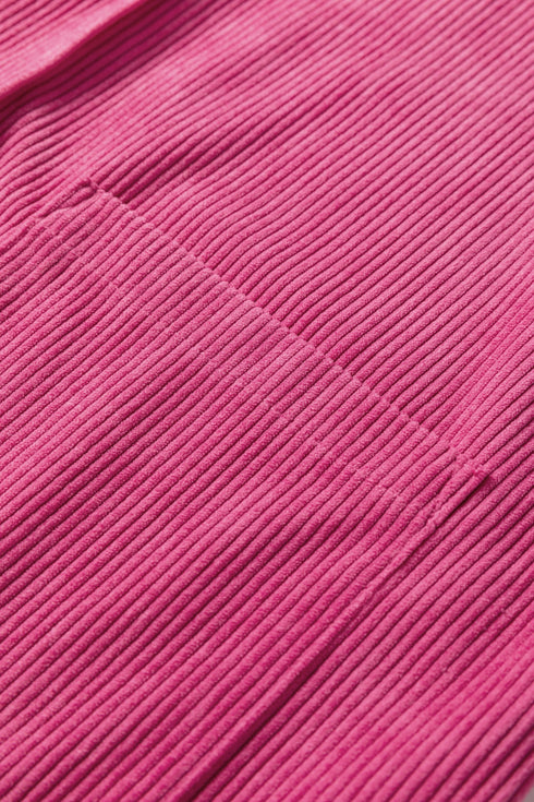 Corduroy Patch Pocket Sleeveless H Line Mini Dress