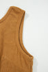 Corduroy Patch Pocket Sleeveless H Line Mini Dress