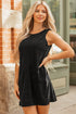 Corduroy Patch Pocket Sleeveless H Line Mini Dress