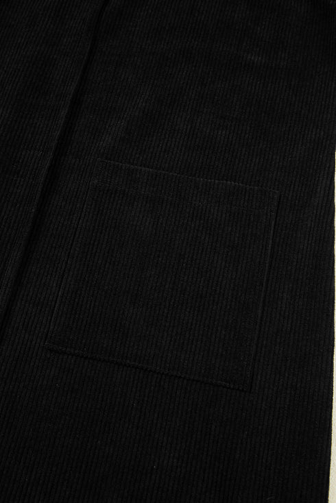 Corduroy Patch Pocket Sleeveless H Line Mini Dress