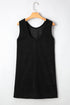 Corduroy Patch Pocket Sleeveless H Line Mini Dress