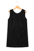 Corduroy Patch Pocket Sleeveless H Line Mini Dress