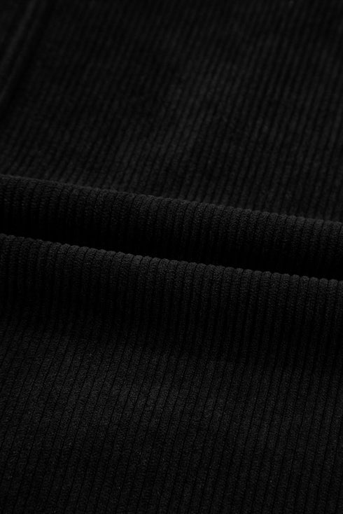 Corduroy Patch Pocket Sleeveless H Line Mini Dress