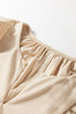 Corduroy Scallop Detail Notched Neck Plus Size Mini Dress
