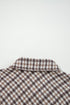 Corduroy Textured Patchwork Flap Pocket Plaid Shacket