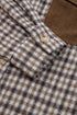 Corduroy Textured Patchwork Flap Pocket Plaid Shacket