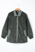 Corduroy Trim Elbow Patch Sherpa Fleece Jacket