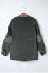 Corduroy Trim Elbow Patch Sherpa Fleece Jacket
